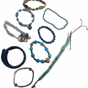 Faux Turquoise Vintage Statement Bracelet Bundle